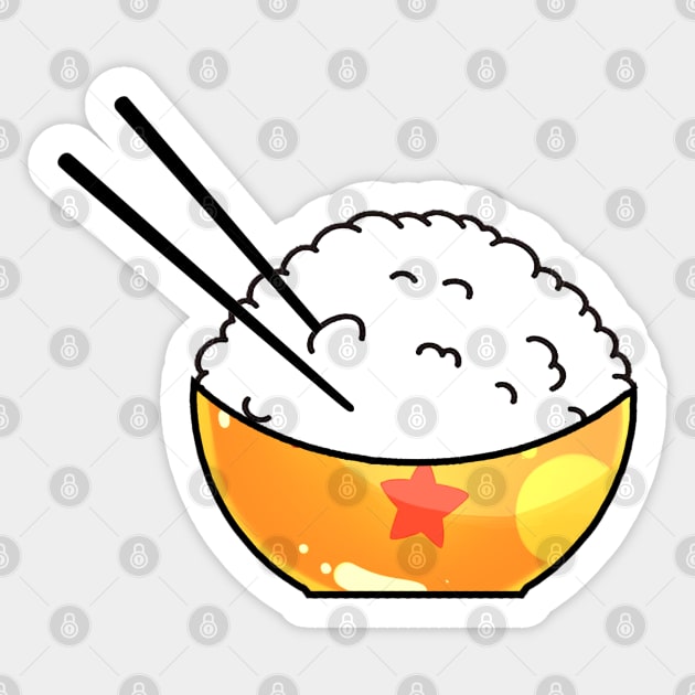 Dragon Ball Z - Rice Bowl Sticker by mightbelucifer